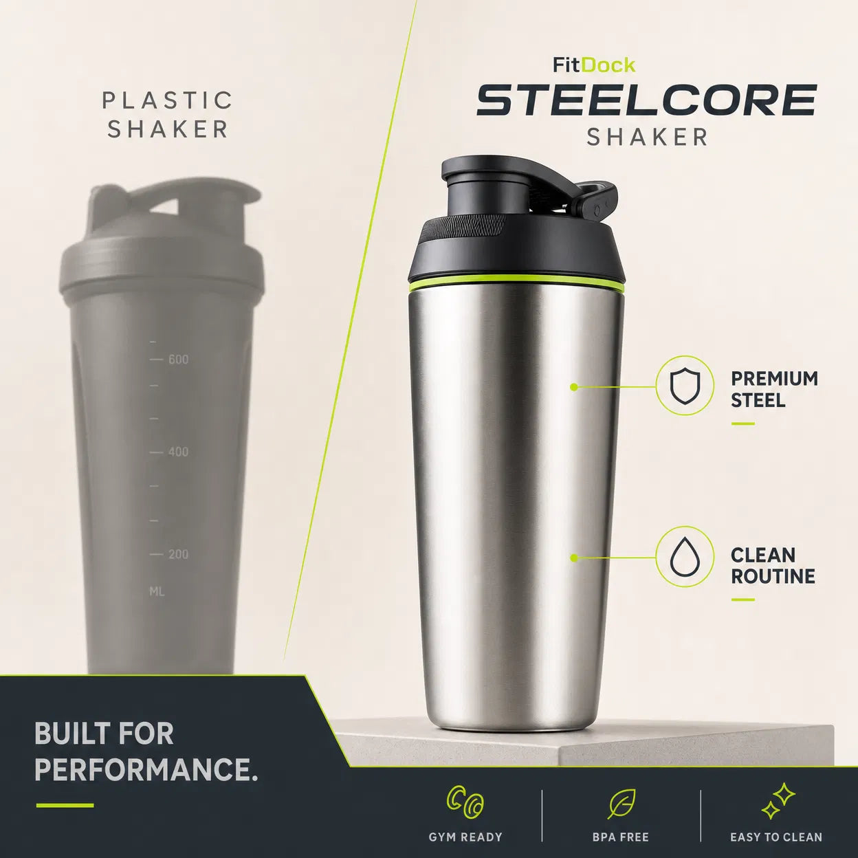 FitDock SteelCore Shaker